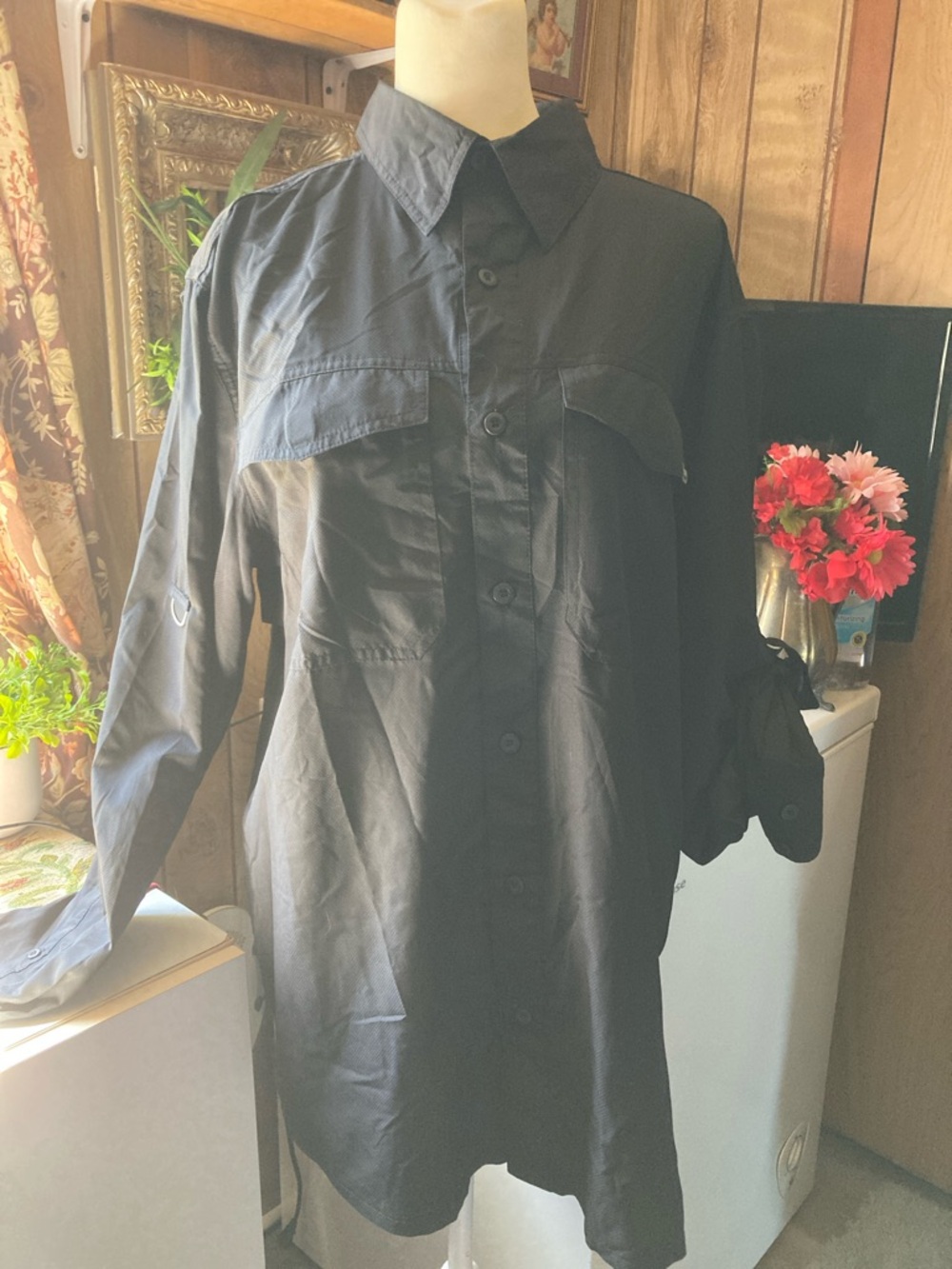 Realtree Black Military Field Shirt Jacket